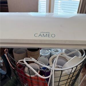 Silhouette CAMEO Craft Cutter in White with Assorted Vinyl Rolls